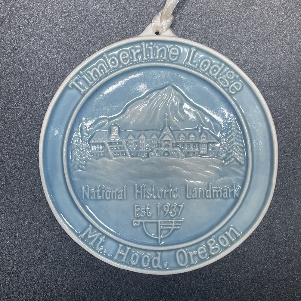 Timberline Lodge Mt Hood Oregon Porcelain Ornament National Historic Landmark